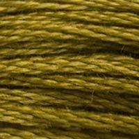 Close up of DMC stranded cotton shade 831 Green Bronze