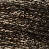 Close up of DMC stranded cotton shade 838 Dark Wood