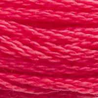 Close up of DMC stranded cotton shade 891 Geranium Pink