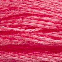Close up of DMC stranded cotton shade 893 Light Petunia Pink