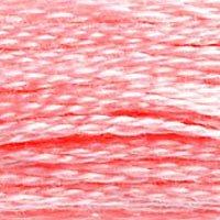 Close up of DMC stranded cotton shade 894 Rose Pink