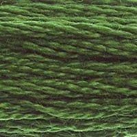 Close up of DMC stranded cotton shade 904 Avocado Green
