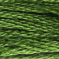 Close up of DMC stranded cotton shade 905 Parrot Green