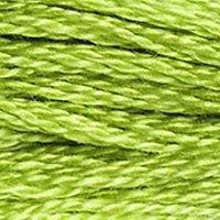 Close up of DMC stranded cotton shade 907 Granny Smith Green
