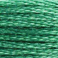 Close up of DMC stranded cotton shade 912 Peppermint Green