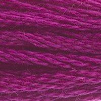 Close up of DMC stranded cotton shade 917 Bougainvillea Fuchsia