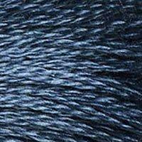 Close up of DMC stranded cotton shade 930 Slate Grey