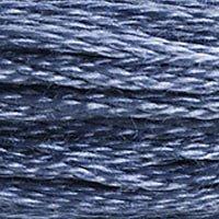Close up of DMC stranded cotton shade 931 Blue Grey