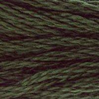 Close up of DMC stranded cotton shade 935 Undergrowth Green