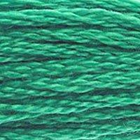 Close up of DMC stranded cotton shade 943 Acid Green