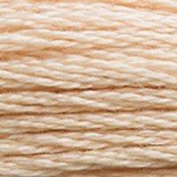Close up of DMC stranded cotton shade 945 Eggshell Cream