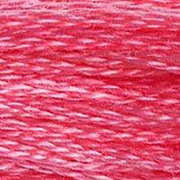 Close up of DMC stranded cotton shade 956 Quiet Pink