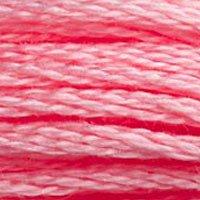 Close up of DMC stranded cotton shade 957 Bright Pink