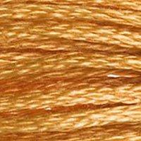 Close up of DMC stranded cotton shade 977 Caramel Brown