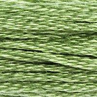 Close up of DMC stranded cotton shade 989 Fennel Green