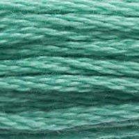 Close up of DMC stranded cotton shade 993 Light Green