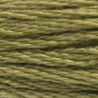 Close up of DMC stranded cotton shade 3012 Marsh Green