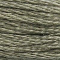 Close up of DMC stranded cotton shade 3022 Elephant Grey