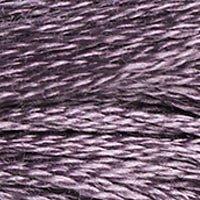 Close up of DMC stranded cotton shade 3041 Medium Lilac