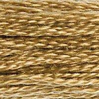 Close up of DMC stranded cotton shade 3045 Coffee Cream