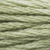 Close up of DMC stranded cotton shade 3053 Tweed Green