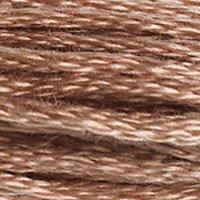 Close up of DMC stranded cotton shade 3064 Cinnamon Brown