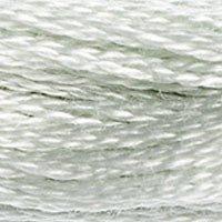 Close up of DMC stranded cotton shade 3072 Pale Pearl Grey