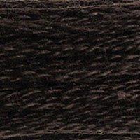 Close up of DMC stranded cotton shade 3371 Ebony