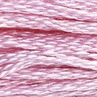 Close up of DMC stranded cotton shade 3609 Light Pink Plum