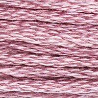 Close up of DMC stranded cotton shade 3688 Pink Mauve