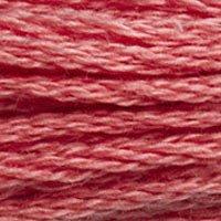 Close up of DMC stranded cotton shade 3712 Blush Pink