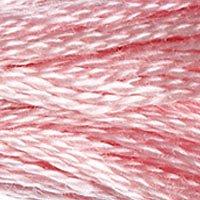Close up of DMC stranded cotton shade 3716 Candyfloss Pink