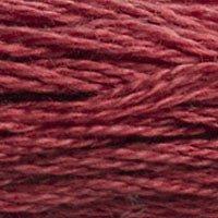 Close up of DMC stranded cotton shade 3721 Earth Pink