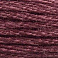 Close up of DMC stranded cotton shade 3726 Dark Antique Mauve