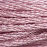 Close up of DMC stranded cotton shade 3727 Lichee Mauve
