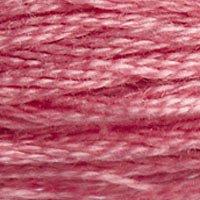 Close up of DMC stranded cotton shade 3733 Ash Hydrangea Pink