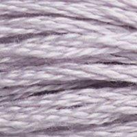 Close up of DMC stranded cotton shade 3743 Pale Lilac