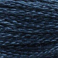 Close up of DMC stranded cotton shade 3750 Deep Petrol Blue