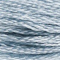 Close up of DMC stranded cotton shade 3752 Light Porcelain Blue