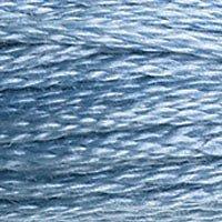 Close up of DMC stranded cotton shade 3755 Pastel Blue