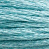 Close up of DMC stranded cotton shade 3766 Light Medium Blue