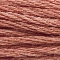 Close up of DMC stranded cotton shade 3778 Light Terracotta