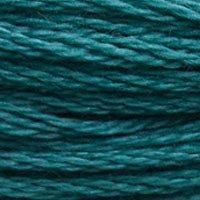Close up of DMC stranded cotton shade 3809 Deep Turquoise
