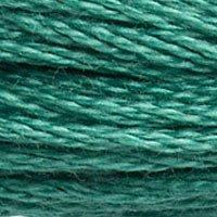 Close up of DMC stranded cotton shade 3814 Spruce Green