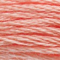 Close up of DMC stranded cotton shade 3824 Light Apricot