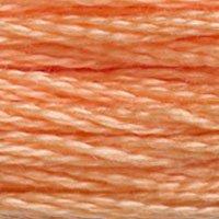 Close up of DMC stranded cotton shade 3825 Mango Orange