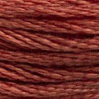 Close up of DMC stranded cotton shade 3830 Red Terracotta