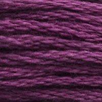Close up of DMC stranded cotton shade 3834 Grape