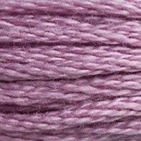 Close up of DMC stranded cotton shade 3836 Light Grape