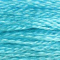 Close up of DMC stranded cotton shade 3846 Light Turquoise